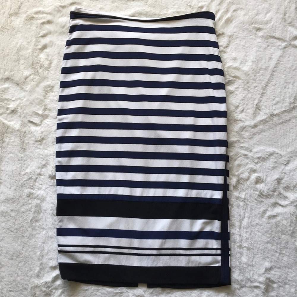 White House Black Market Stripe Pencil Skirt